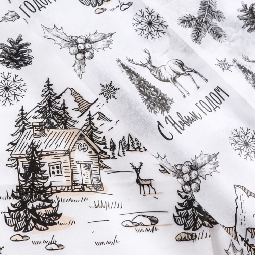 Бумага тишью Олени в лесу, 50*66см Бумага тишью Олени в лесу, 50*66см