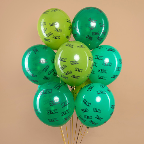 Воздушный шар латексный Доллары, ассорти, пастель фото 2