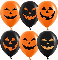 Воздушный шар латексный Тыквы на Хэллоуин, 1шт