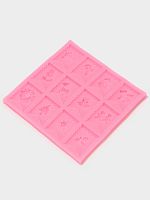 Молд новогодний Новогодние флажки, силикон, 13.5×13.5×0.8 см, розовый