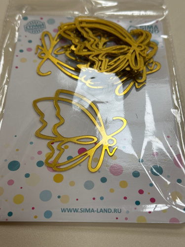 Топпер боковой Бабочки силуэт в асс., пластик 10шт фото 5