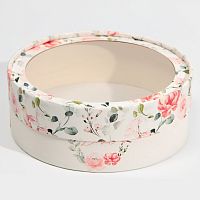 Коробка для макарун,  тубус с окном, Love, 16 х 16 х 5 см