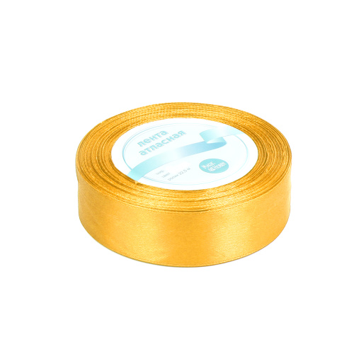 Лента атласная Желтый 20мм, 22 метра фото 2 Лента атласная Желтый 20мм, 22 метра фото 2