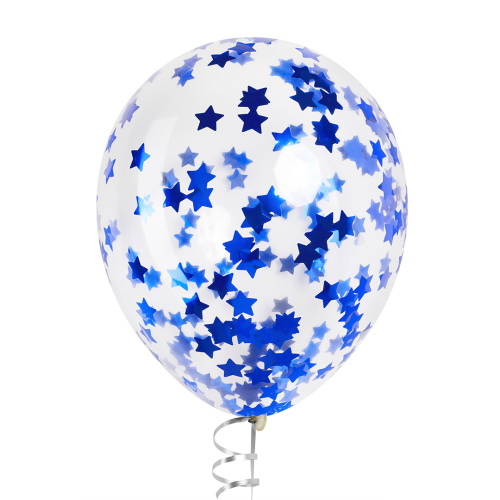 Воздушный шар латексный прозрачный кристалл с блестками внутри фото 2