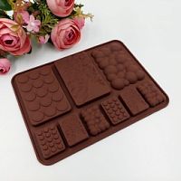 Форма для шоколада Шоколадное ассорти №2 9в1 Облака, силикон 15*20см
