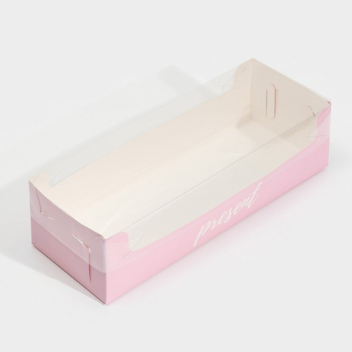 Коробка для кекса с PVC крышкой, Present, 30 х 8 х 11 см фото 2