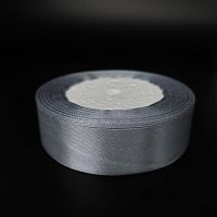 Лента атласная Серая h-2,5см, 25м