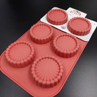 Форма для выпечки Конди d-7см h-2см 6в1, силикон