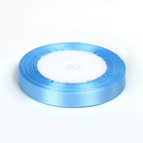 Лента атласная Ярко-голубой 12мм, 22 метра фото 2 Лента атласная Ярко-голубой 12мм, 22 метра фото 2